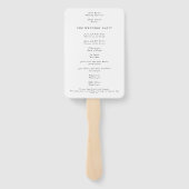 Classic Black and White Script Wedding Program Handwaaier (Achterkant)