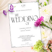 Classic Black and White Serif Wedding Invitation