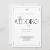 Classic Black and White Serif Wedding Invitation (Devant)