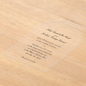 Classic Black and White Timeless Wedding Acryl Uitnodigingen (Laagn)