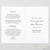 Classic Black and White Timeless Wedding Program (Voorkant)