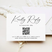 Classic Black and White Wedding RSVP Informatiekaartje