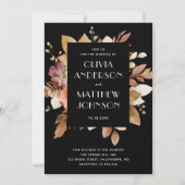 Classic Black & Blush Wedding Invitation (Devant)