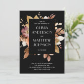 Classic Black & Blush Wedding Invitation (Debout devant)