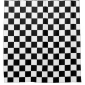 Classic black checkerboard douchegordijn (Voorkant)