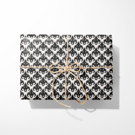 Classic Black Damask Cadeaupapier