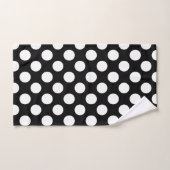Classic Black en White Big Dot Pattern Bad Handdoek (Handdoek)