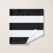Classic Black en White Broad Stripe Bad Handdoek (Wasdoekje)
