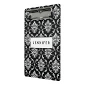 Classic Black en White Floral Damask Pattern Mini Klembord (Angled2)