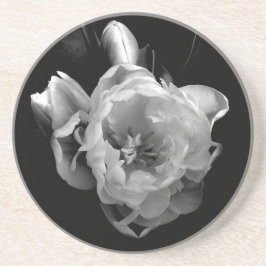 Classic Black en White Flower III Onderzetter