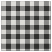 Classic Black en White Gingham Block Pattern Stof (Close Up)