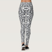 Classic Black en White Leopard Print Leggings (Achterkant)