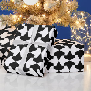 Classic Black en White Muslim Mamluks Pattern Cadeaupapier