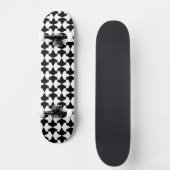 Classic Black en White Muslim Mamluks Pattern Skateboard (Voorkant)
