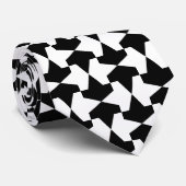 Classic Black en White Muslim Mamluks Pattern Stropdas (Opgerold)