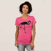 Classic Black Flamingo Silhouette T-shirt (Voorkant volledig)