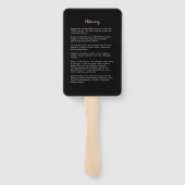 Classic Black Funeral Memorial Hand Fan Handwaaier (Achterkant)