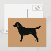 Classic Black Labrador Retriever Silhouette Briefkaart (Voorkant / Achterkant)