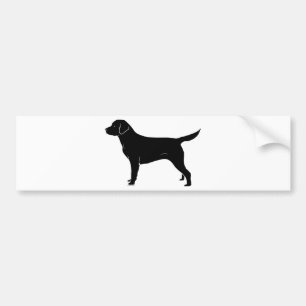 Classic Black Labrador Retriever Silhouette Bumpersticker