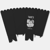 Classic Black Modern Any Age 50ste verjaardagsfees Bedankdoosjes (Ongevouwen)