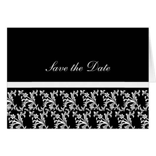 Classic Black Monogram Cards (Devant horizontal)
