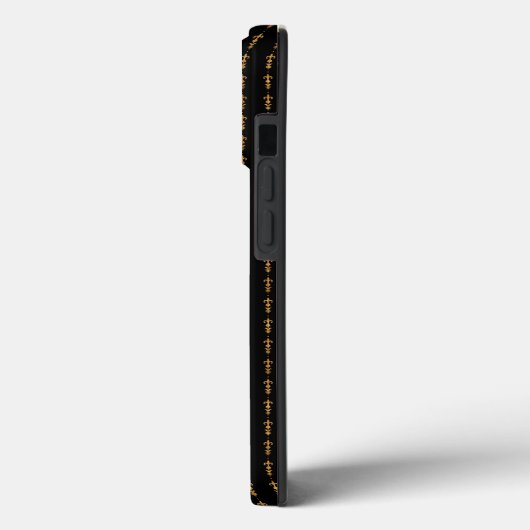 Classic Black Monogram Case-Mate iPhone Case (Achterkant / Links)