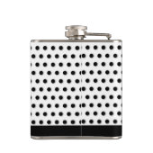Classic Black Polkadot Pattern Heupfles (Achterkant)