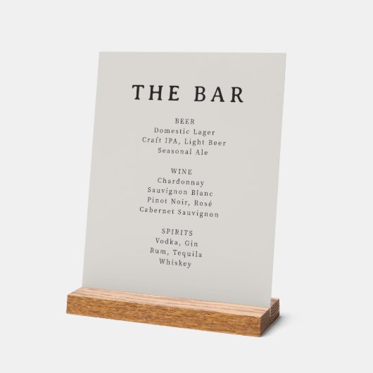 Classic Black Text Menu Design (Angle)