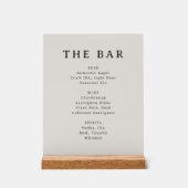 Classic Black Text Menu Design Acryl Bord (Voorkant)