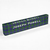 Classic Black Watch Custom Desk Plaque d'identific