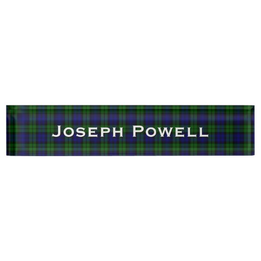 Classic Black Watch Custom Desk Plaque d'identific (Devant)