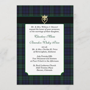 Classic Black Watch Tartan Weddenschap Kaart