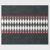 Classic Black White Harlequin Diamond Argyle Cadeaupapier (Vlak)