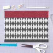 Classic Black White Harlequin Diamond Argyle Tissuepapier (Craft)