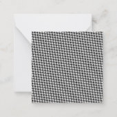 Classic Black White Houndstooth | Modern monogram Notitiekaartje (Achterkant)