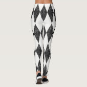 Classic Black White-Ice Harlequin Diamond Argyle Leggings (Achterkant)