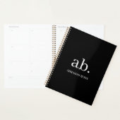 Classic Black & White Monogram Design Planner (Display)