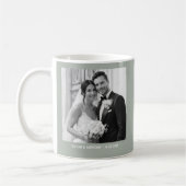 Classic Black & White Photos Sage Green Gray Koffiemok (Links)