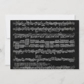 Classic Black & White Piano Overweging-uitnodiging Kaart (Achterkant)