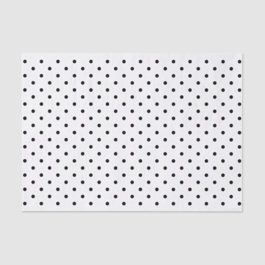 Classic Black White Polka Dots Pattern Gift Wrap Tissuepapier (Voorkant)