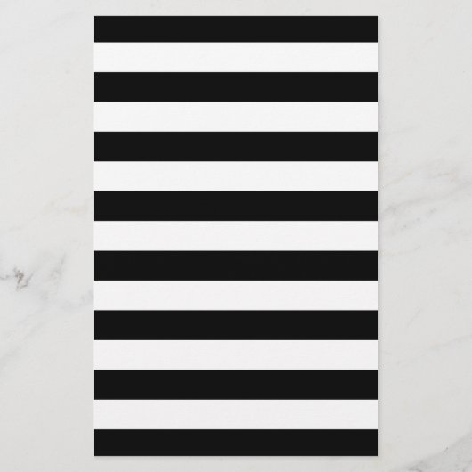Classic Black White Stripes Gold Service Menu (Achterkant)
