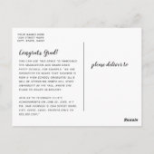 Classic Black & White Two Photo-Afstuderen Briefkaart (Achterkant)