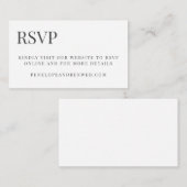 Classic Black White Typography Weddenschap RSVP On Informatiekaartje (Voorkant / Achterkant)