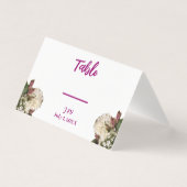 Classic Blanc Botanique Flora Place Numéro de cart (Front)