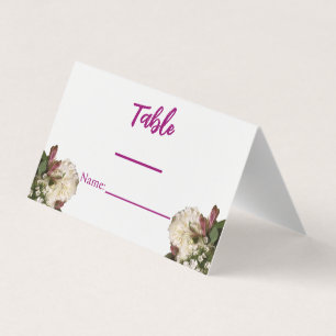 Classic Blanc Botanique Flora Place Numéro de cart