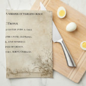 Classic Blank Recept Sjabloon met Lijst Theedoek (Quarter Fold)