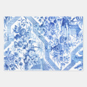 Classic  Blauw en Wit Pagode Chinoiserie Inpakpapier Vel (Voorkant 2)