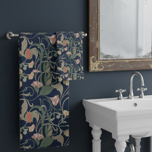 Classic Bleu Art Nouveau Motif Floral