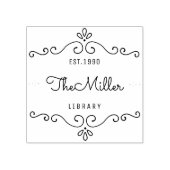 Classic  Bloeiende Familie Bookplate Rubberstempel (Afrduk)