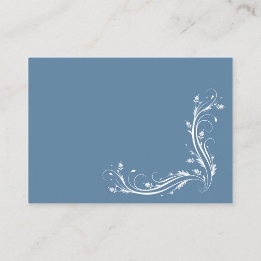 Classic Blue Baby shower Gift Registry QR-code Informatiekaartje (Achterkant)